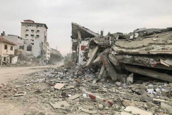 Destruction of homes and buildings in Gaza