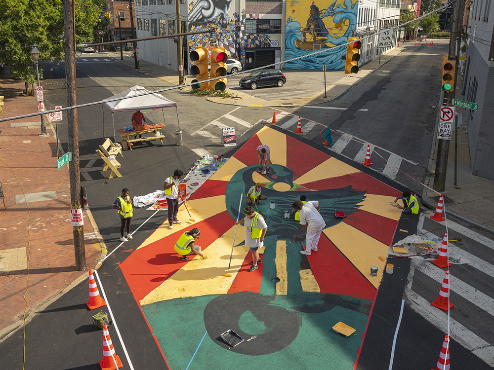 Art painted on crosswalks makes streets safer, group says