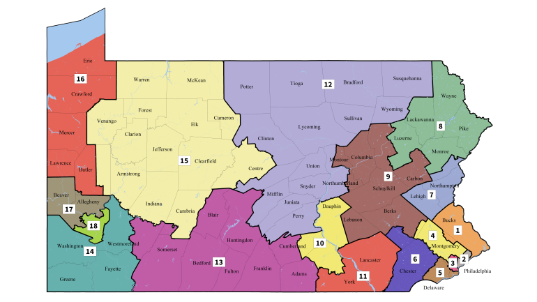 Map Of Pa With Cities New Pennsylvania District Map Gives Small Cities More Power – Next 