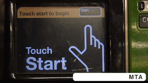An MTA screen saying 