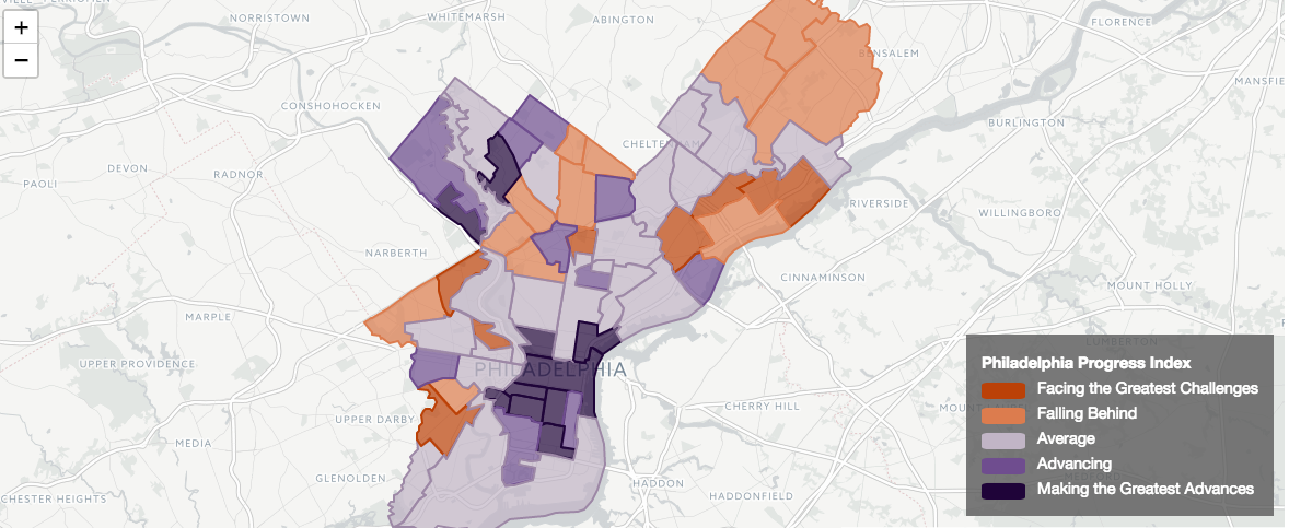 Map Of Philadelphia Neighborhoods Mapping Progress In 55 Philadelphia Neighborhoods