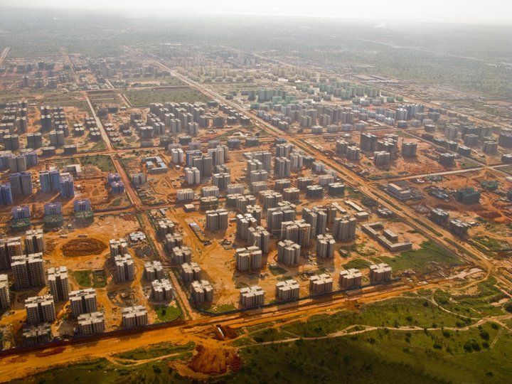 Kilamba, a newly built and still-empty city built in Angola. 