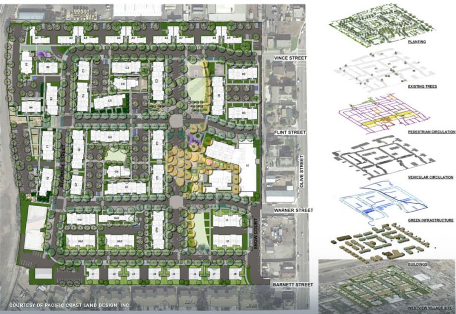 Plan for Westview Village, LEED-certified project in California