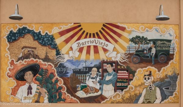 A mural in Barrio Viejo.