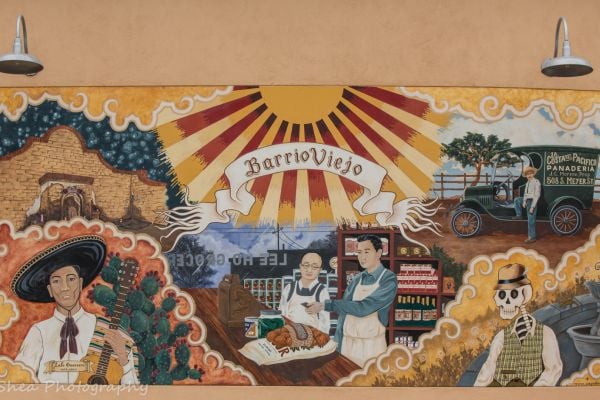 A mural in Barrio Viejo.
