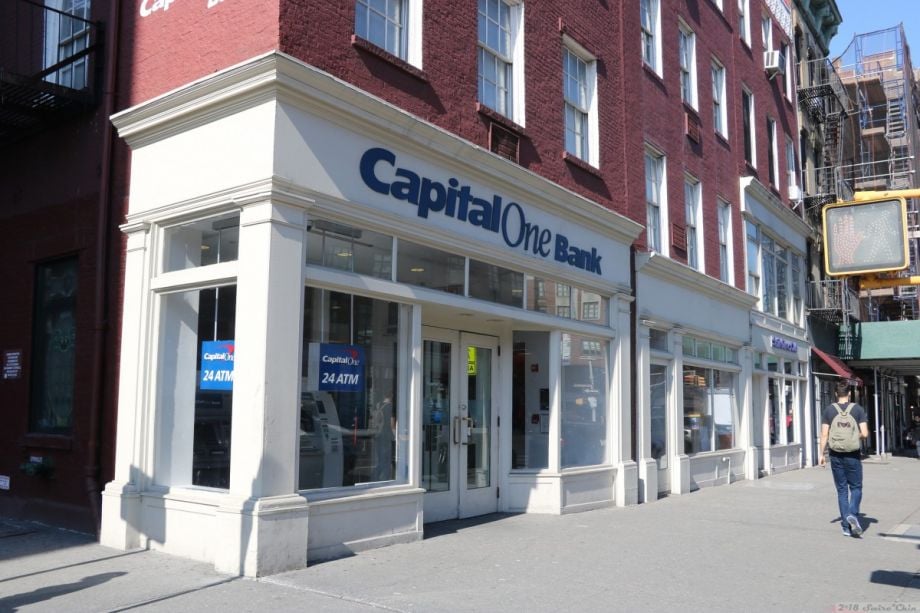 A Capital One bank branch in New York
