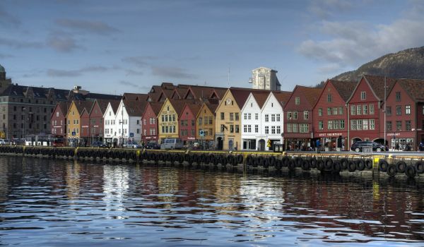 Picturesque homes in Bergen, Norway