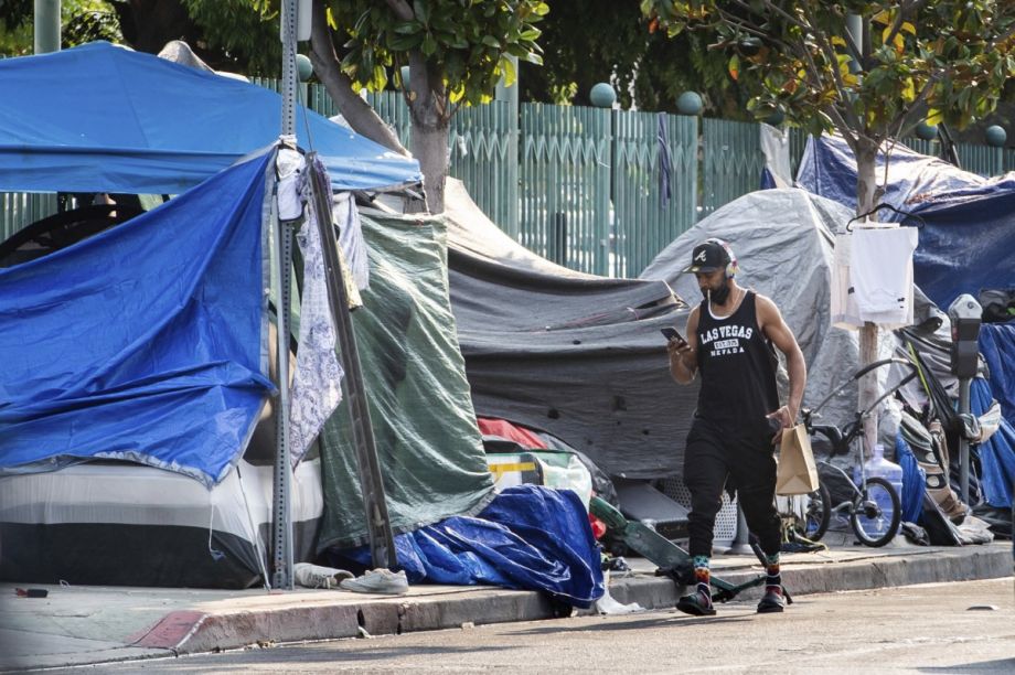 Homeless encampment in California