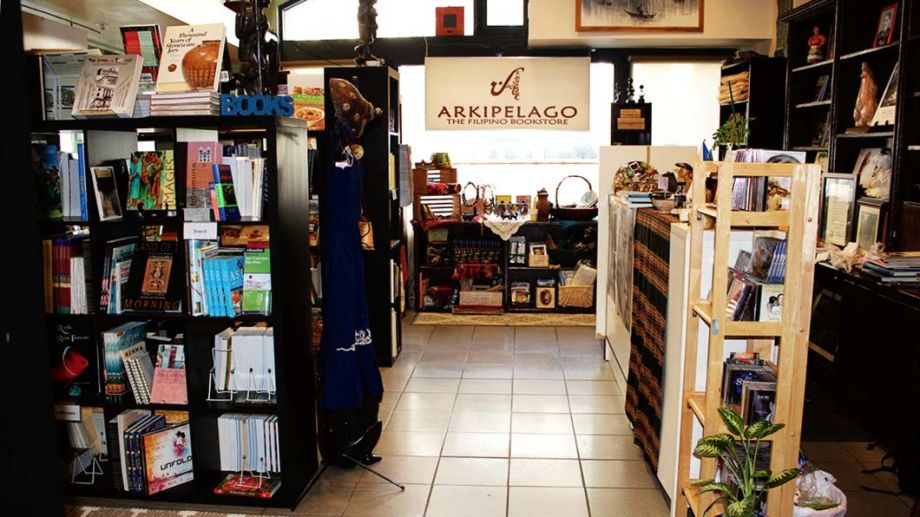 An interior shot of Arkipelago in San Francisco, one of a very few number of Fliipino bookstores in the US