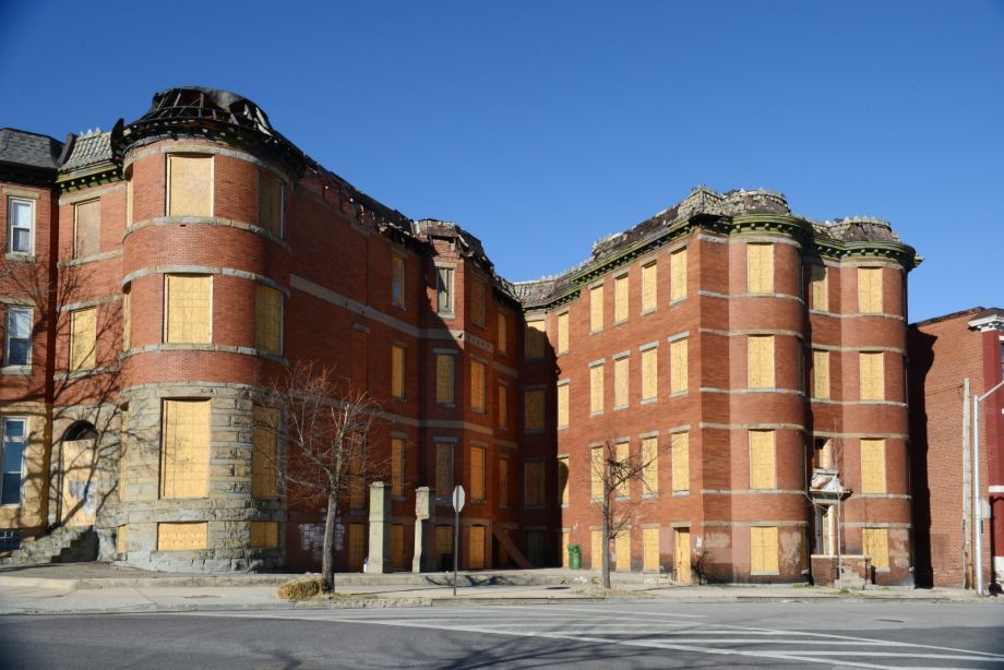 Vacant buildings in West Baltimore