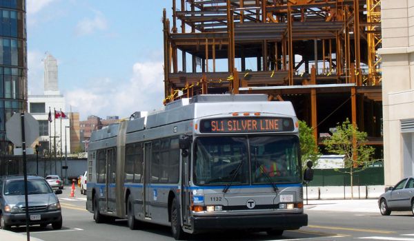 The Silver Line bus in Boston