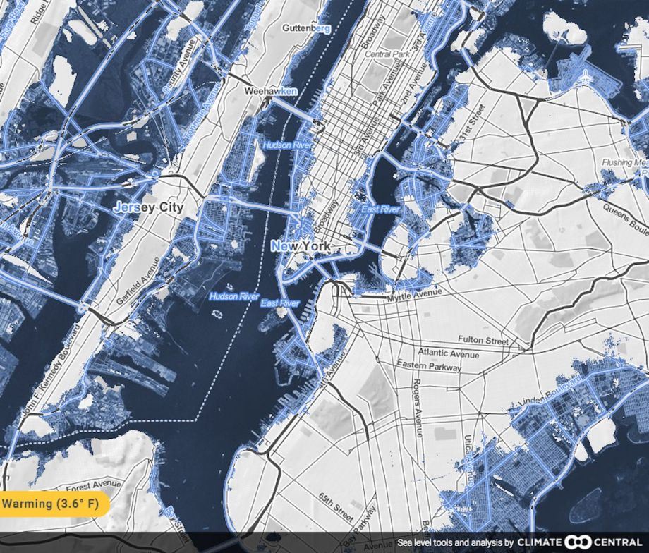This Is What NYC Could Look Like If Sea Levels Rose Drastically - Secret NYC