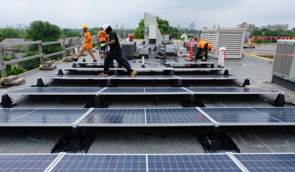 PUSH Buffalo installing solar panels