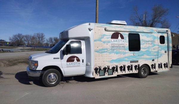 Lakota FCU's mobile banking van.