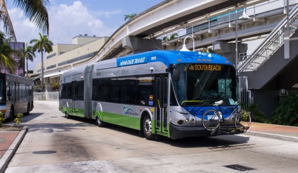 Miami Dade Transit route S (119) bus at Adrienne Arsht Center Bus Terminal