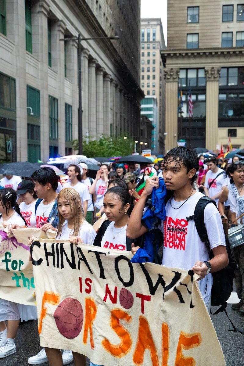 Activists protest Sixers stadium proposal in downtown Philly
				
				
			</figure>
			
			
			

<p dir=