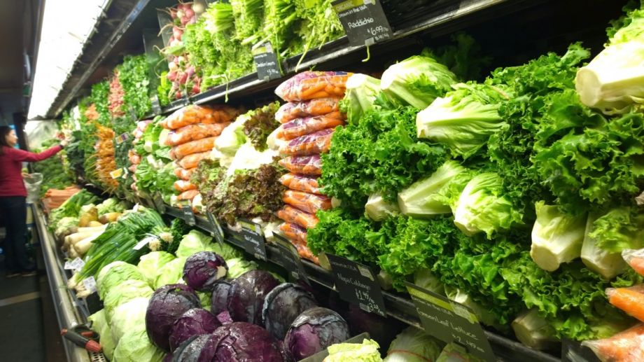 Produce aisle at Whole Foods