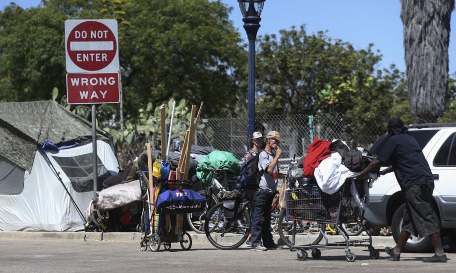 People living in tents in San Diego
