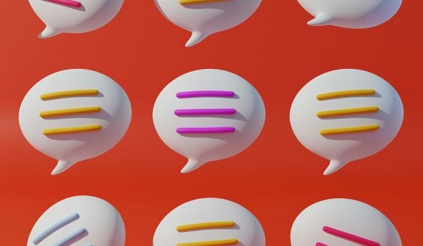 An illustration of speech bubbles.