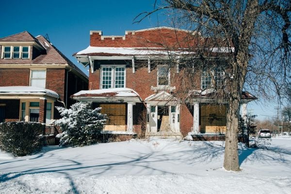 Homes in Virginia Park, Detroit.