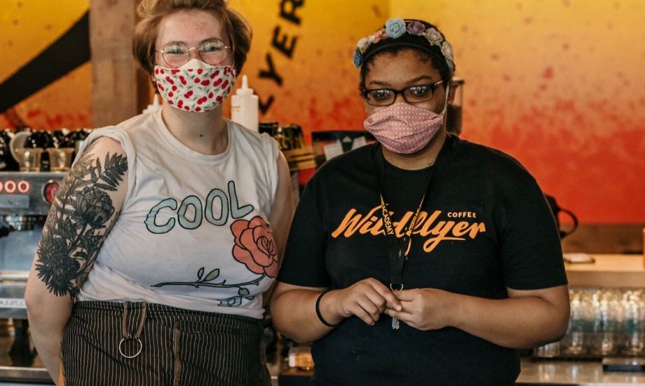Employees at Wildflyer Coffee in Minneapolis