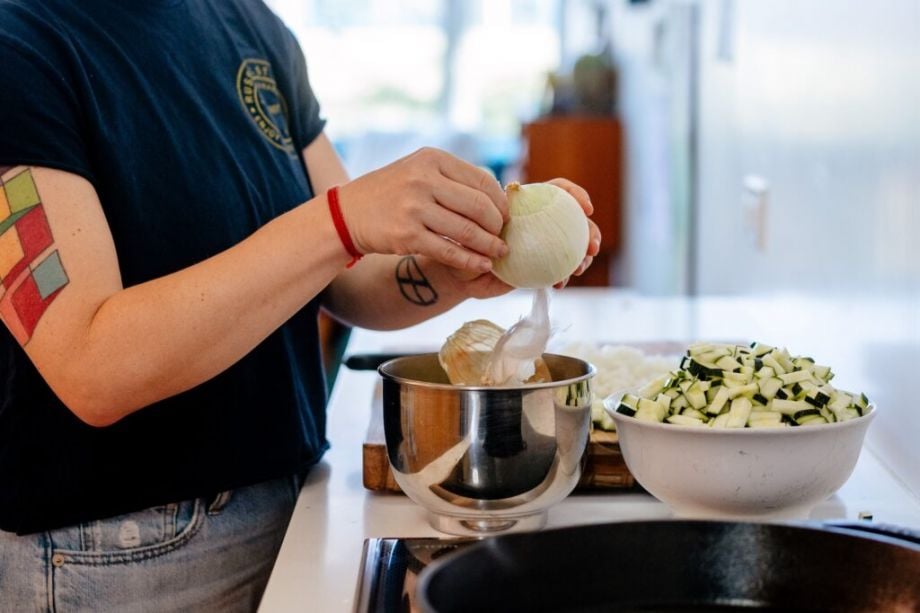 Composting food waste in Detroit.